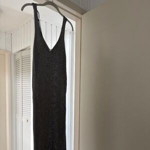Mikuta Silver Sparkly Knit Dress – Size Small (NWT)